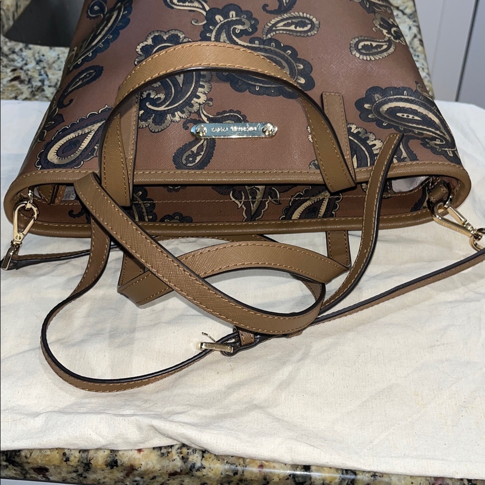 Michael Kors Brown Paisley Tote Bag - Picture 4 of 6